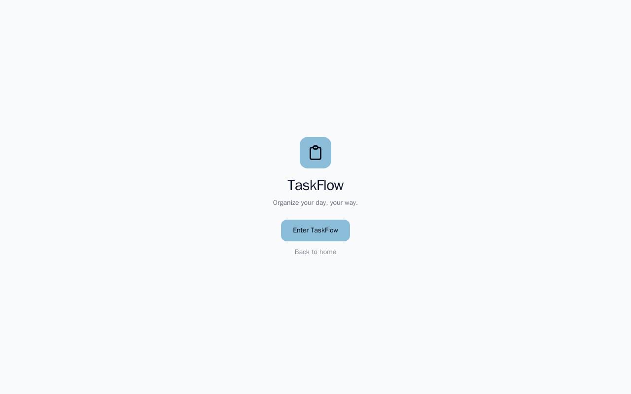 TaskFlow, built with Coddy Build