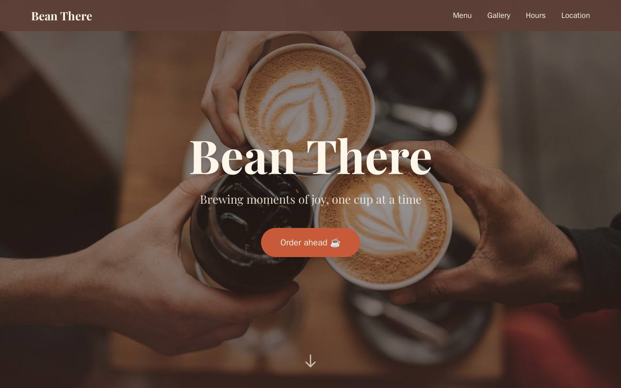 Bean There, built with Coddy Build